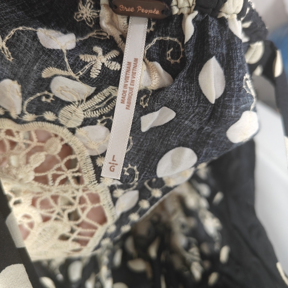 Free People Black and Cream Lace Dress - Picture 3 of 3
